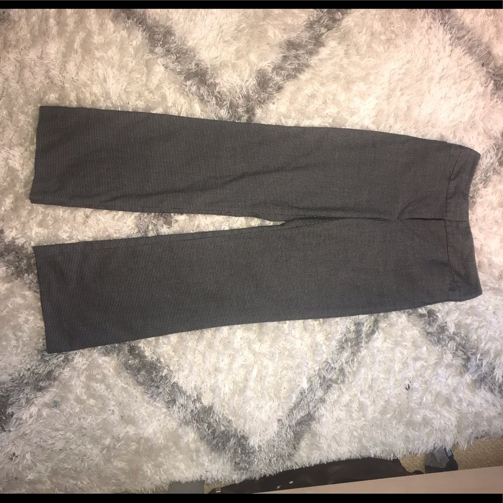 Gingham pattern flare pants